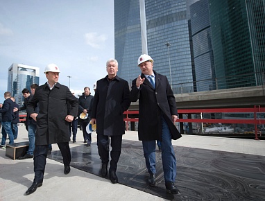 Сергей Собянин присутствовал при строительстве крупнейшего транспортно-пересадочного узла в районе делового центра «Москва-Сити»